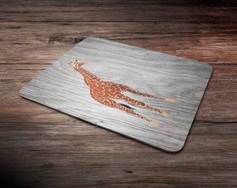 Giraffe- mouse pad, mouse mat, comptuer mouse pad, desk accessory, office accessory, desk gift, rectangle
