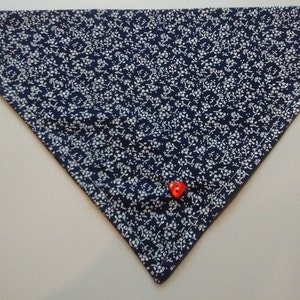 Navy Flower Dog Bandana.