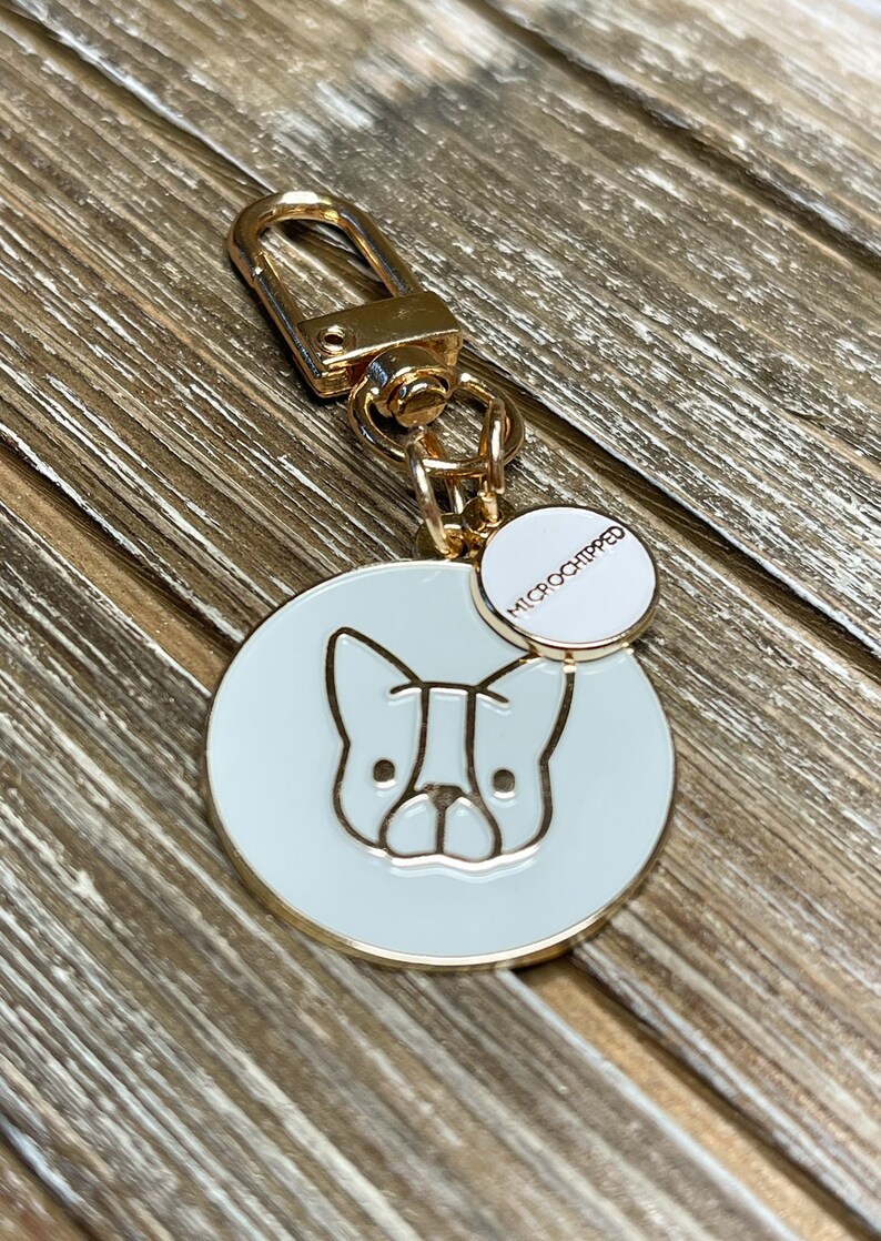 Enamel Dog Tag laser engraved Loyal AF Custom Pet ID, keychain, cat tag image 5