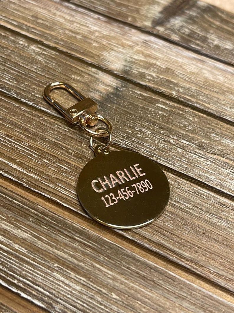 Enamel Dog Tag laser engraved Loyal AF Custom Pet ID, keychain, cat tag image 4