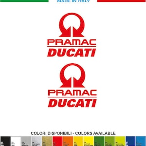 Kit 2 Adesivi PRAMAC DUCATI mm.60xmm.54 - Decals Stickers Aufkleber Pegatinas Ducati Corse MotoGP SBK 1098 1199 746 898 Italia Desmosedici