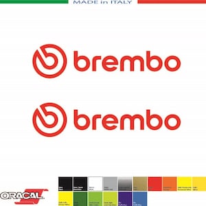2 Adesivi Compatibili BREMBO 2023 mm.130xmm.30 Aftermarket - Decals Stickers Aufkleber Pegatinas MotoGP F1 SBK
