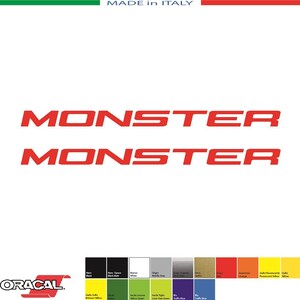 2 DUCATI MONSTER mm.115 x mm.7 - stickers decals klebstoffe pegatinas ducati motogp sbk italia davies