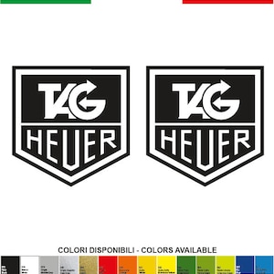 Kit 2 Stickers TAG HEUER mm.50xmm.51 - ITALIË - Stickers Stickers Aufkleber Pegatinas Ferrari F1 McLaren Mercedes RedBull