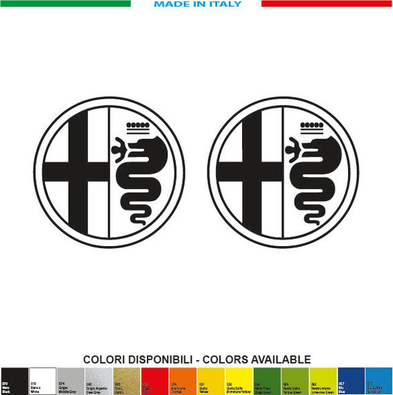 ALFA ROMEO embleem Logo stickers 2 Classic Car Kit mm. 100xmm.  100-Italië-Stickers Decals Aufkleber Pegatinas -  Nederland