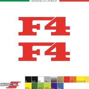 Kit 2 Stickers MV AGUSTA F4 OLD mm. 100x36 - Italië - Stickers Aufkleber Pegatinas