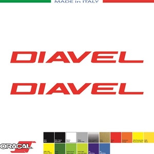 2 DUCATI DIAVEL mm.82 x mm.7 - pegatinas calcomanías klebstoffe pegatinas ducati motogp sbk italia davies