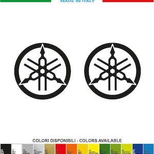 Kit 2 Adesivi YAMAHA Logo DIAPASON 2 mm.150xmm.150 - Decals Stickers Aufkleber Pegatinas MotoGP V.Rossi SBK