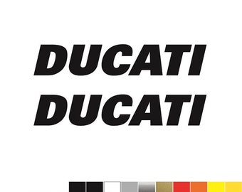 2 adesivi DUCATI mm.110x mm.20 - stickers decals klebstoffe ducati motogp sbk italia davies red bull