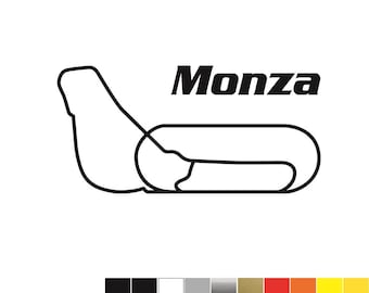 1 Circuit ADhesive Monza - OVALE mm.100xmm.48 - Autocollants Decals Aufkleber Pegatinas Ferrari Mercedes F1 McLaren RedBull Renault