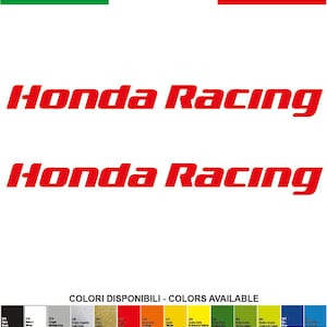 Kit 2 Adesivi HONDA RACING mm.100xmm.10 - Decals Stickers Aufkleber Pegatinas MotoGP SBK Valentino Rossi 46 Ferrari Red Bull