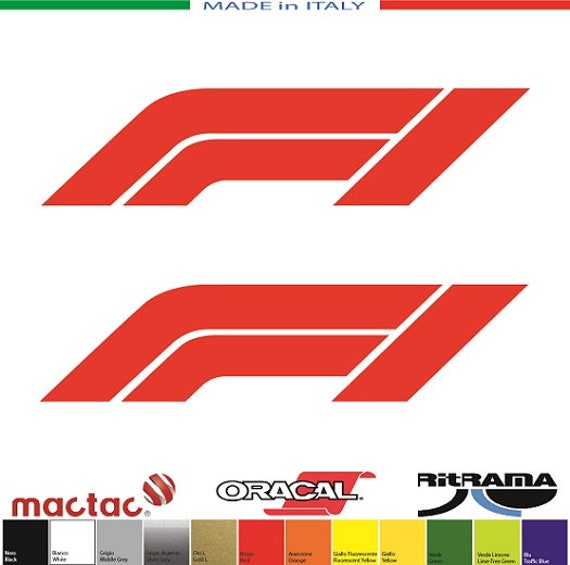 Kit 2 Adesivi F1 FORMULA1 Mm.70xmm.17 Decals Stickers Klebstoffe Ferrari  Mercedes Redbull Alfa Romeo 