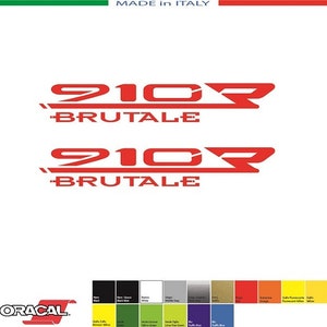 Kit 2 Adesivi MV Agusta BRUTALE 910R mm.150x50 - Italia - Decals Stickers Aufkleber Pegatinas