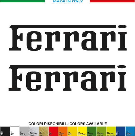 Autocollant FERRARI Kit 2 mm 200xmm écrit. 44-Italie-Stickers