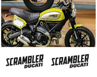 2 Aufkleber Kit DUCATI SCRAMBLER mm. 180xmm. 65-Decals Aufkleber Sticker Ducati Corse MotoGP SUPERBIKE 1098 1199 746 898 Pegatinas Italien