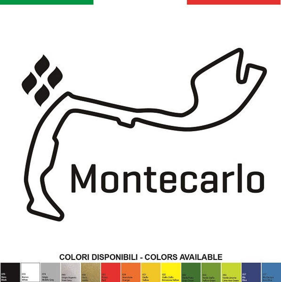 1 Adhesive Monte Carlo Monaco CIRCUIT Mm. 100xmm. 71decals Etsy