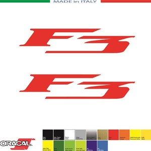 Kit 2 Adesivi MV AGUSTA F3 mm. 100x21 - Italia - Decals Stickers Aufkleber Pegatinas