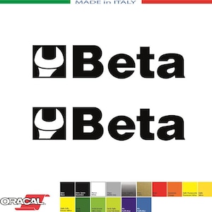 2 Adesivi Compatibili BETA mm.200xmm.44 Aftermarket - Decals Stickers Aufkleber Pegatinas Audi Porsche Alfa Romeo Ford Renault Peugeot