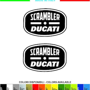Kit 2 Adesivi SCRAMBLER ITALIAN INDIPENDENT 1 mm.100xmm.65 Italia - Decals Stickers Aufkleber Pegatinas ama sbk motogp v.rossi ferrari