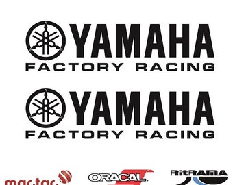 Kit 2 Pegatinas YAMAHA FACTORY RACING mm.120xmm.32 Decals Stickers  Klebstoffe Pegatinas F1 MotoGP V.Rossi Ducati Yamaha Honda Kawasaki -   España