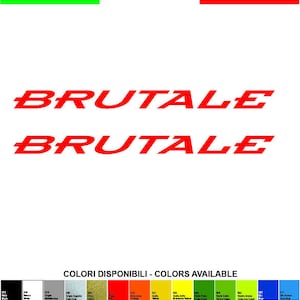 Kit 2 Adesivi BRUTALE MV AGUSTA Inclinato mm.180xmm.12 Italia - Decals Stickers Aufkleber Pegatinas ama sbk motogp v.rossi ferrari