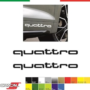 2 Adesivi Compatibili AUDI QUATTR0 mm.200xmm.22 Aftermarket - Decals Stickers Aufkleber Pegatinas A1 A2 A3 A4 A5 A6 Q2 Q3 Q4 Q5 Q6 Q8