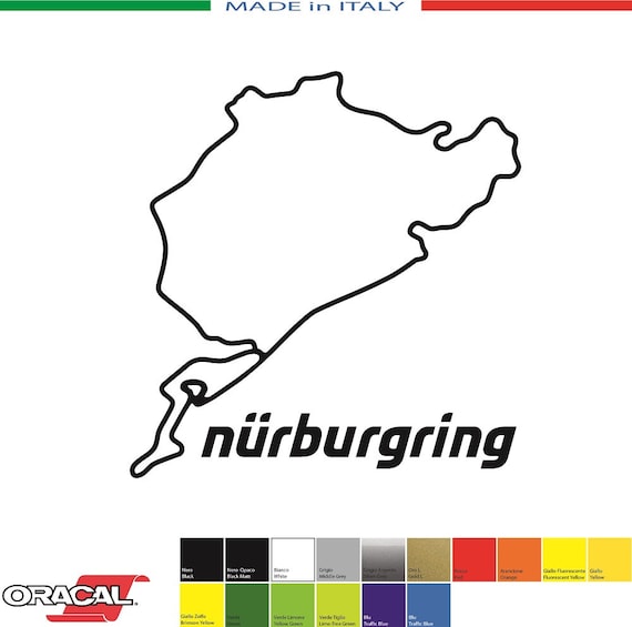 2 x Nurburgring Circuit Map Sticker Decals 2 x Nurburgring Circuit Map Sticker Decals