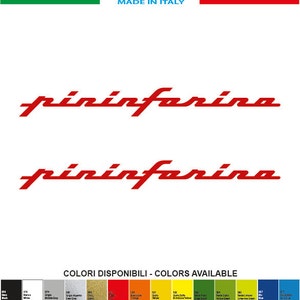 Kit 2 Adesivi PININFARINA mm.200xmm.22 - FERRARI Italia - Decals Stickers Aufkleber Pegatinas
