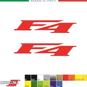 Kit 2 Adesivi MV AGUSTA F4 mm. 100x20 - Italia - Decals Stickers Aufkleber Pegatinas