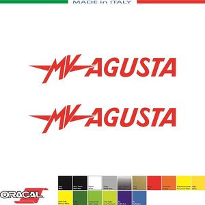 Kit 2 Adesivi MV AGUSTA Logo+Scritta mm.300xmm.60 Italia - Decals Stickers Aufkleber ama sbk motogp F3 F4 Turismo Veloce