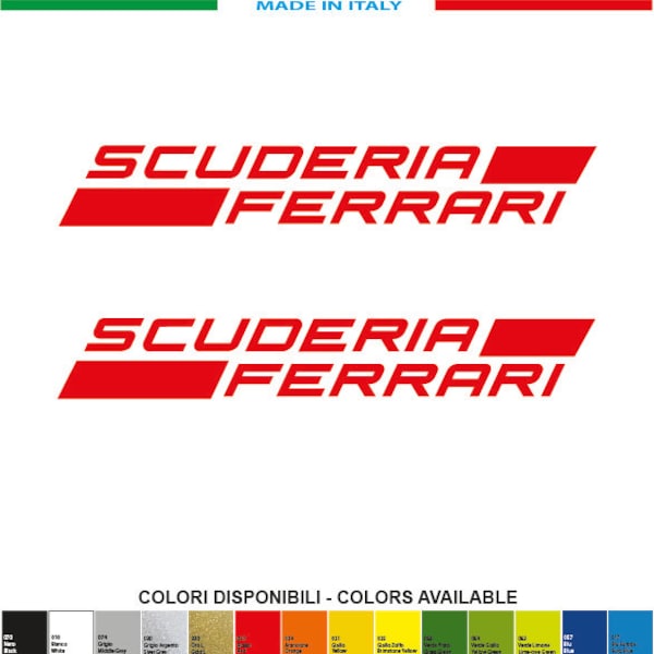 Kit SCUDERIA FERRARI autocollants 2 mm. 200xmm. 30-Stickers Autocollants