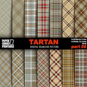 Tartan  Digital Paper clipart. Scottish plaid, tartan clipart. Seamless pattern digital paper. Printable. Instant download.  Part 56