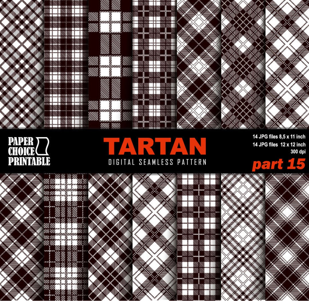 Tartan Digital Paper Clipart. Scottish Plaid Tartan Clipart. - Etsy