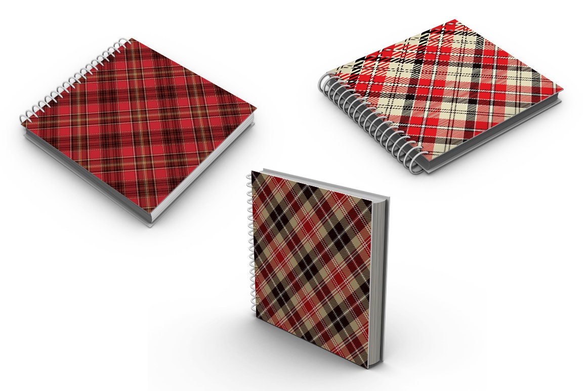 Tartan Digital Paper Clipart. Scottish Plaid, Tartan Clipart. Seamless ...