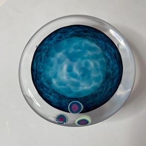 Glass Paperweight Vintage Selkirk : Scottish Abstract Art, Limited Edition