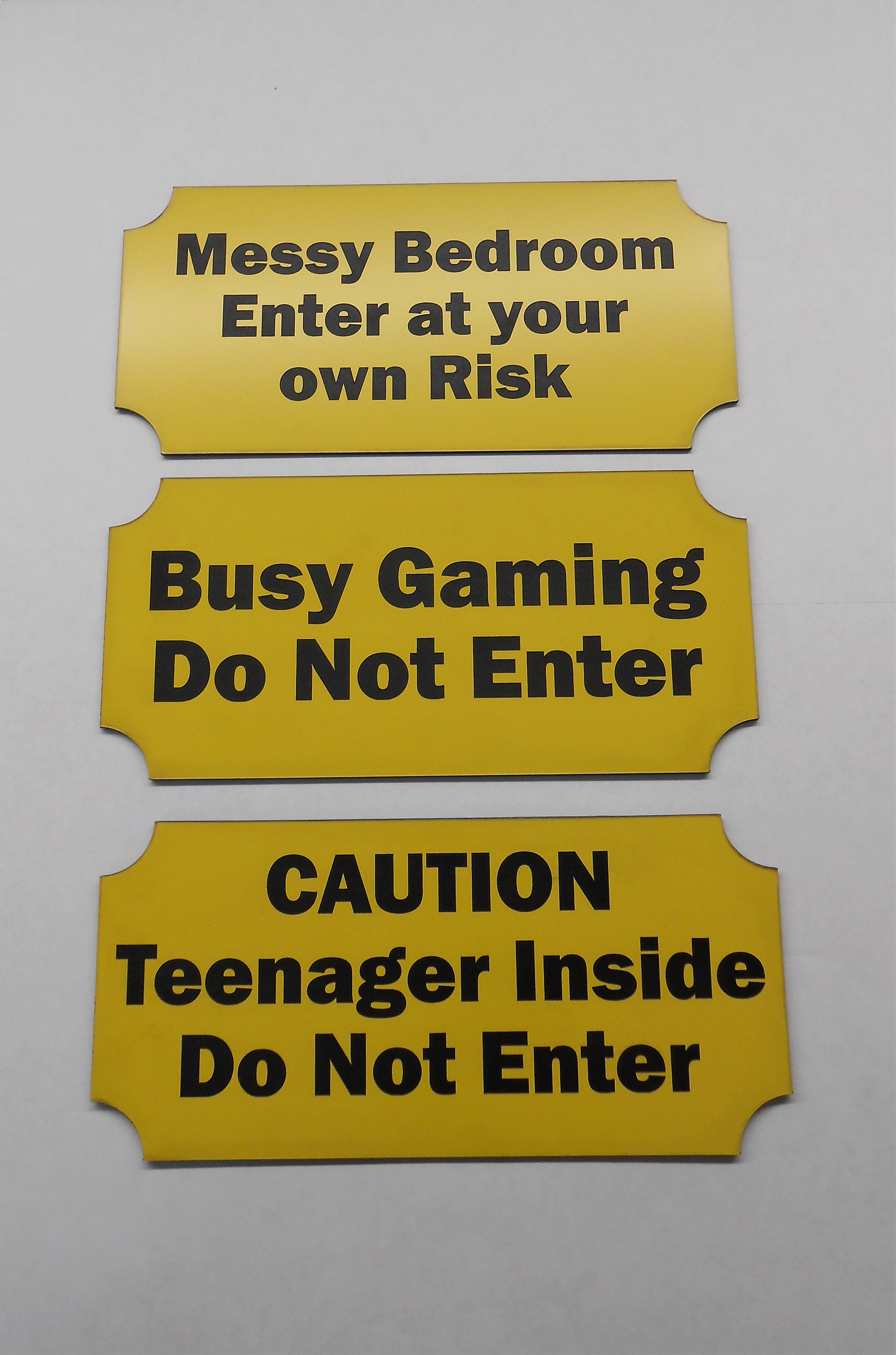 Teenager Bedroom Door Caution Signs Acrylic Door Sign Etsy