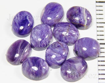 Natural Purple Charoite Cabochon: Oval Loose Gemstone (3x5mm To 15X20mm)