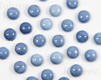 Cabochão redondo de opala azul Owyhee natural 3x3mm a 20X20mm pedras preciosas soltas com parte traseira plana