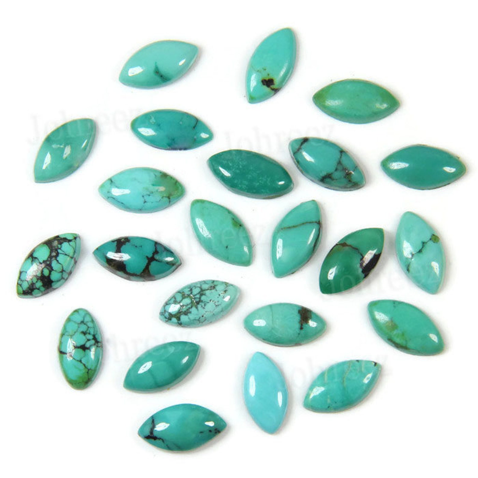 25 Pieces Natural Turquoise Cabochon Marquise Shape Gemstone Etsy