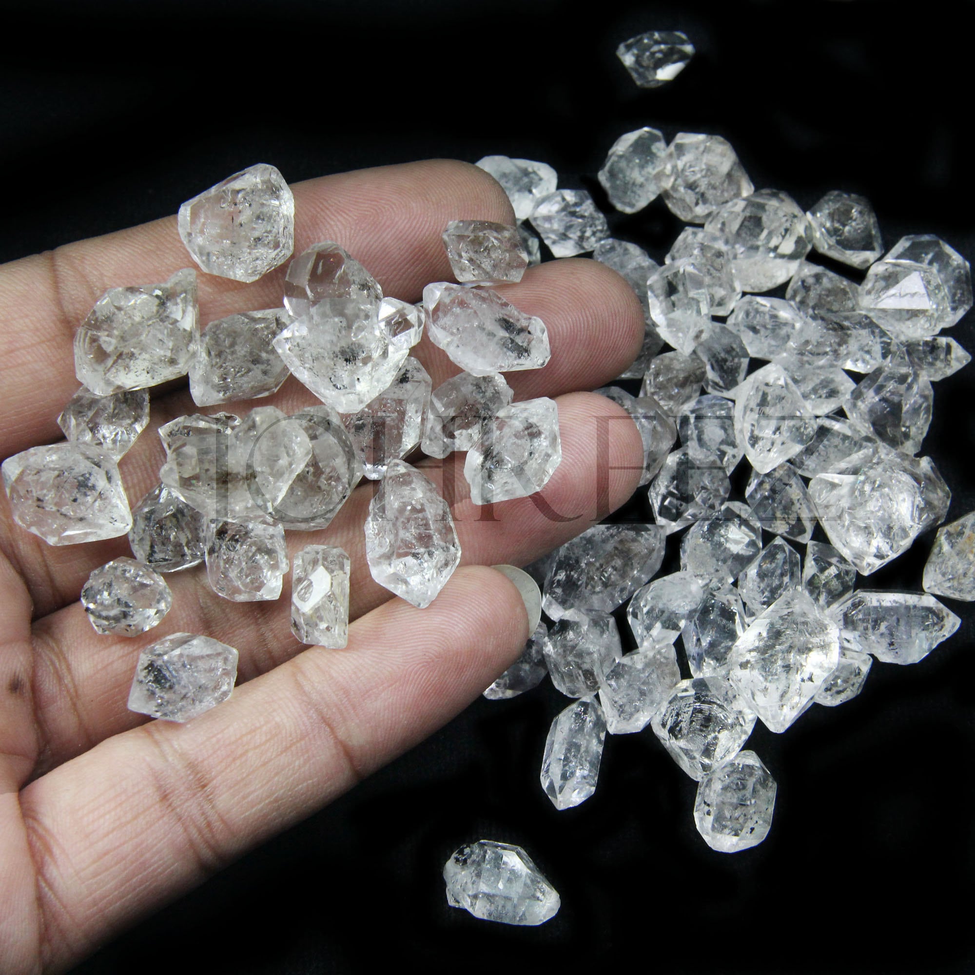 天然ハーキマーダイヤモンド：原石の水晶 - Etsy 日本