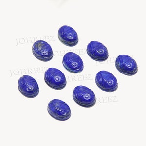 Nature Lapis Lazuli Scarab Gemstone  Lapis Scarab carved Loose Gemstone Lapis Scarab Carving Carved Stone For Jewelry Making 5 Pieces Lot