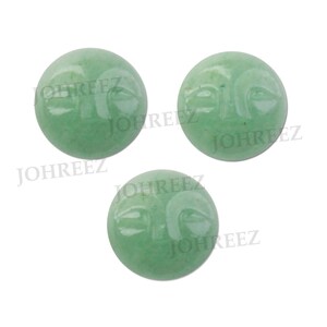 Green Aventurine Round Face Carving Gemstone Carved Green Aventurine Face HandMade Carving 5 Pieces lot Face Carved Gemstone Smiley Stone