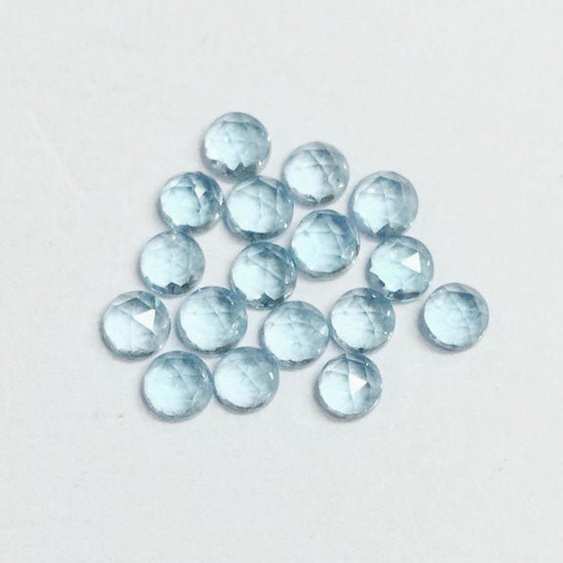 Blue Topaz Round Rose Cut