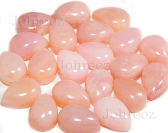 Natuurlijke roze opaal cabochon: peervormige edelsteen, 3 x 5 mm tot 13 x 18 mm
