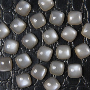10 Pieces Lot Natural Grey Moonstone Cushion Shape Gemstone Cabochon Calibrated Gemstone Good Quality Moonstone Grey Cushion Cabochon Stone
