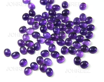 Oval Amethyst Cabochon: Natural Loose Gemstone (3x5mm to 15x20mm)