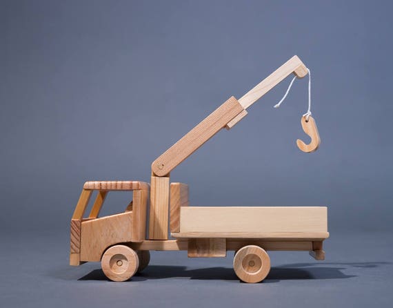 wooden crane truck