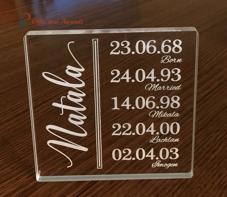 Personalised Engraved Acrylic Plaque, Acrylic Block Gift for Her