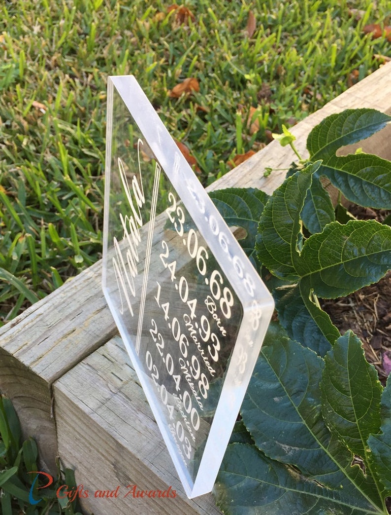 Personalised engraved acrylic plaque acrylic block Gift for Etsy