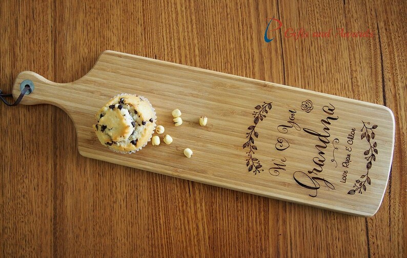 Personalised Bamboo Engraved Long Paddle Serving Board Etsy